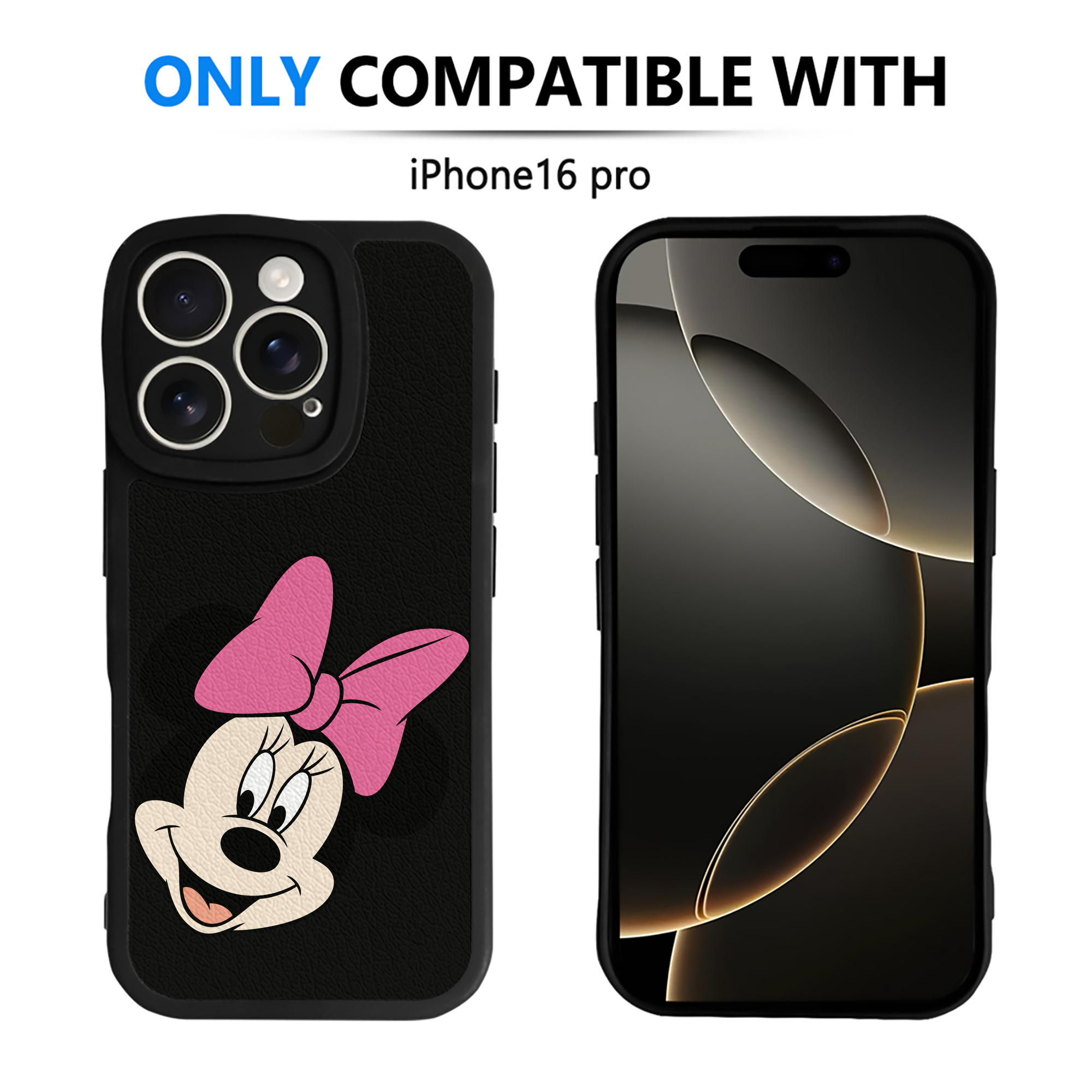 （画像用） ミッキーマウス Mickey Mouse 【iPhone 16シリーズ対応】シリコンスマホケース（レザー調） 材質：シリコン